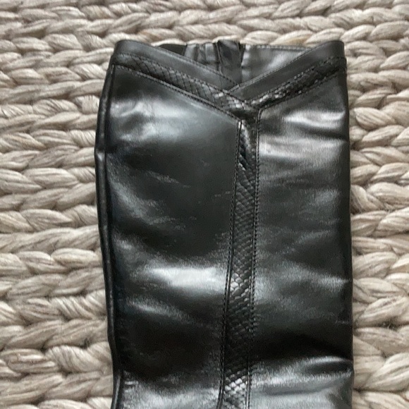 Leather boots with a heel , black , size 37 - Picture 3 of 5